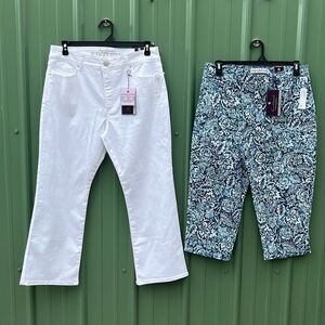 Tummy Sculpt  Denim Ankle Boot Jeans & Capri 2-Pack Size 14